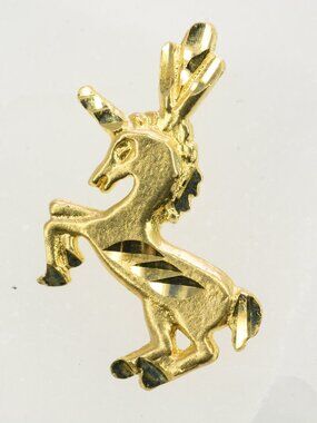 10k Vintage Diamond Cut Unicorn